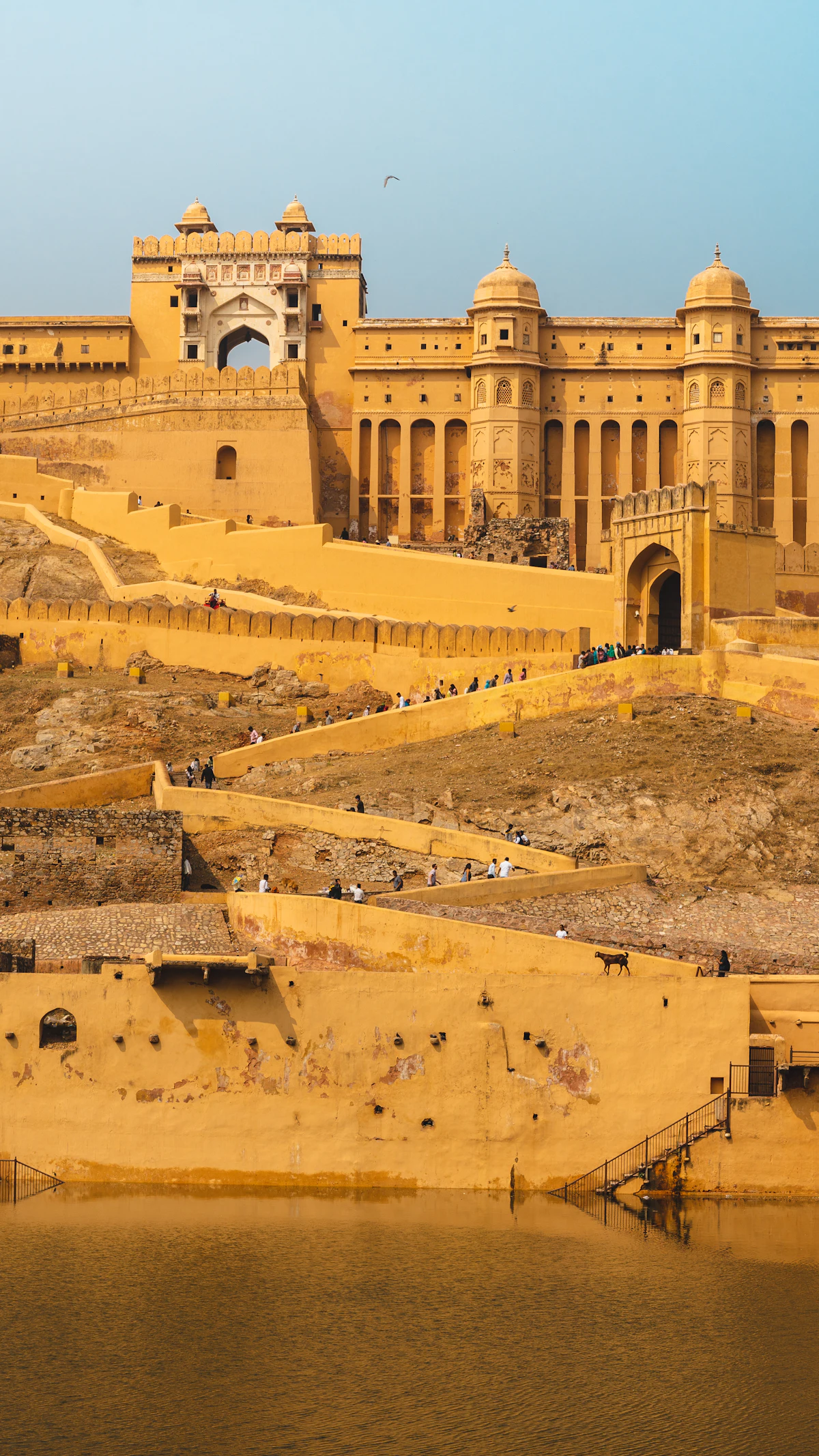 Amber Fort ramparts in Jaipur, Rajasthan